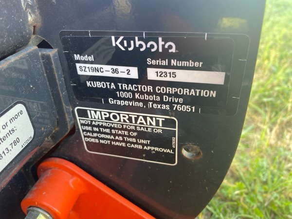 KUBOTA SZ19NC-36 - I71502