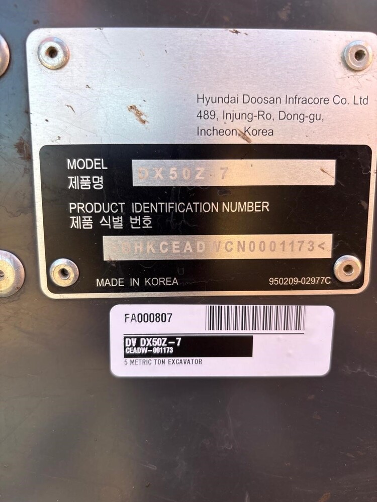 DOOSAN DX50Z-7 - 0101FA000807